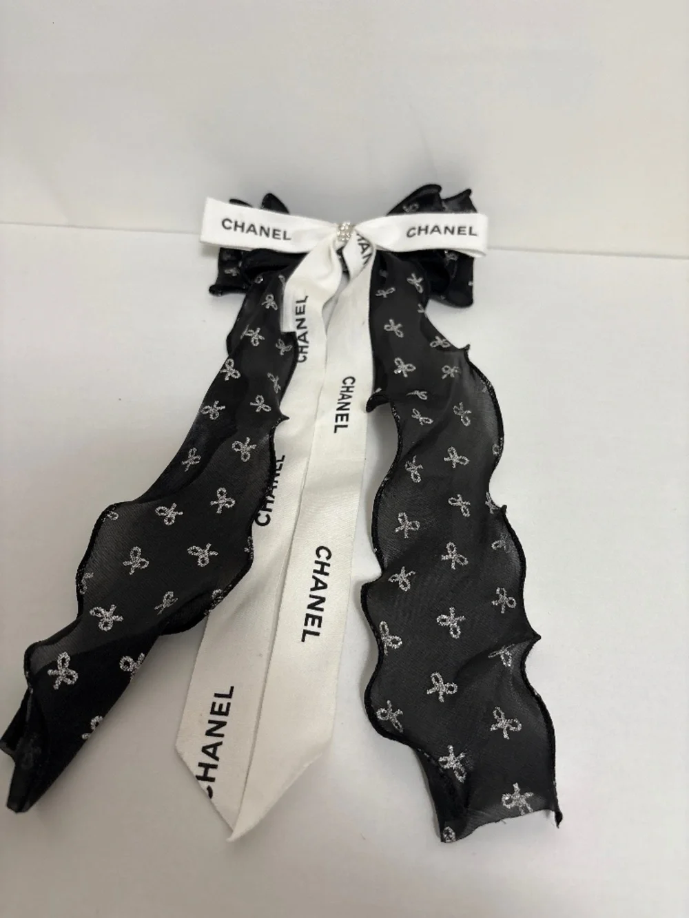 Chanel Ribbon Bow Hair Clip